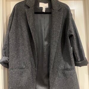 Bar III Dark Charcoal Open-Front Blazer